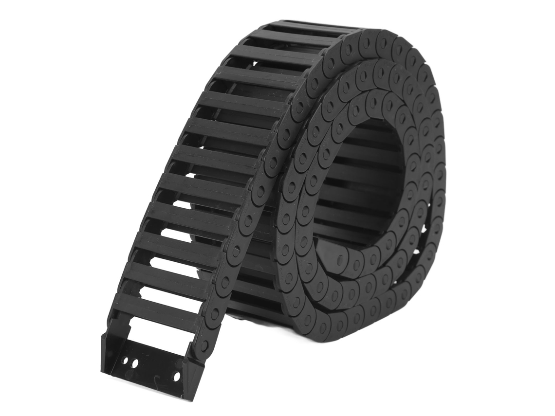 2026-cadena De Arrastre De Nylon 1m Resistente Temperatura Pa66 Portacables Negro Para Máquinas Cnc