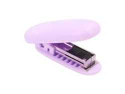 Juego de 4 minigrapadoras portátiles plegables y compactas para oficina y escuela - Morado