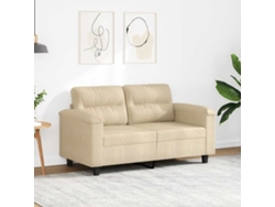 Sofá De 2 Plazas | Sofá De Salón | Sofá De Descanso De Tela De Microfibra Color Crema 120 Cm