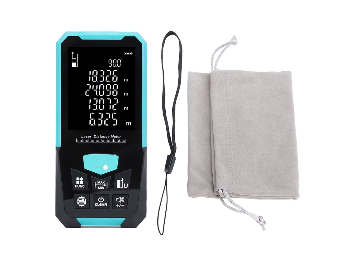 Medidor De Distancia Digital De 0,05 A 120 M, Pantalla Lcd De 2,4 Pulgadas, Telémetro Manual Preciso, Clasificación Ip54 Y Funciones Versátiles.