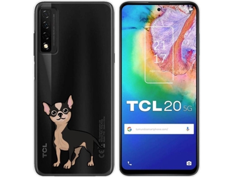 Carcasa TCL 20 5G TUMUNDOSMARTPHONE Dibujos Transparente Perros 05 Multicolor