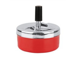 Ashtray De Metal Redondo Para Interior Y Exterior, Aprieta Y Baja, Ideal Para Fumar