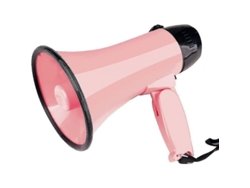 2026-megáfono Portátil 25w Con Grabación Y Sirena/alarma, Diseño Ligero Con Asa Plegable Y Abridor De Botellas Rosa