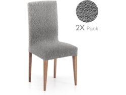 Pack de 2 Fundas Elásticas para Silla MILICA Spongy Gris (40x70 cm)