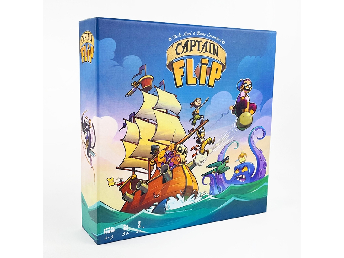 Juego de mesa Capitán Flip: Un dinámico juego de cartas para toda la familia, ideal para 2 a 6 jugadores. MDUG