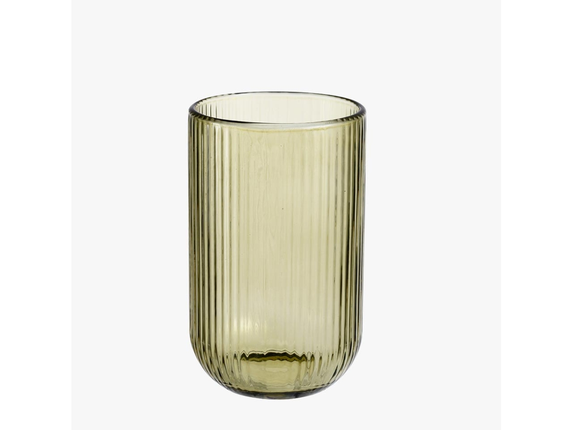 Juego De 6 Vasos Ribbed Verde 30cl