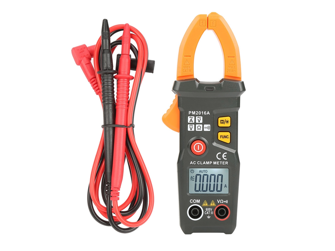 Multímetro Digital Peakmeter Pm2016a Con Asa, 6000 Cuentas Para Medir Voltaje Ca/cc, Corriente, Resistencia Y Frecuencia.