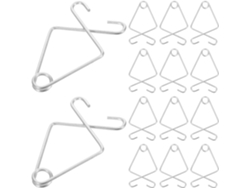 Juego 50 Ganchos Metálicos Resistentes Techos Suspendidos Clips Multifuncionales Colgar Placas Techo Soportes