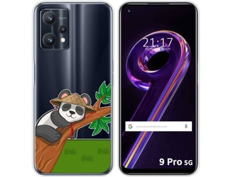 Carcasa para Realme 9 Pro 5G TUMUNDOSMARTPHONE Dibujos Transparente Panda Multicolor