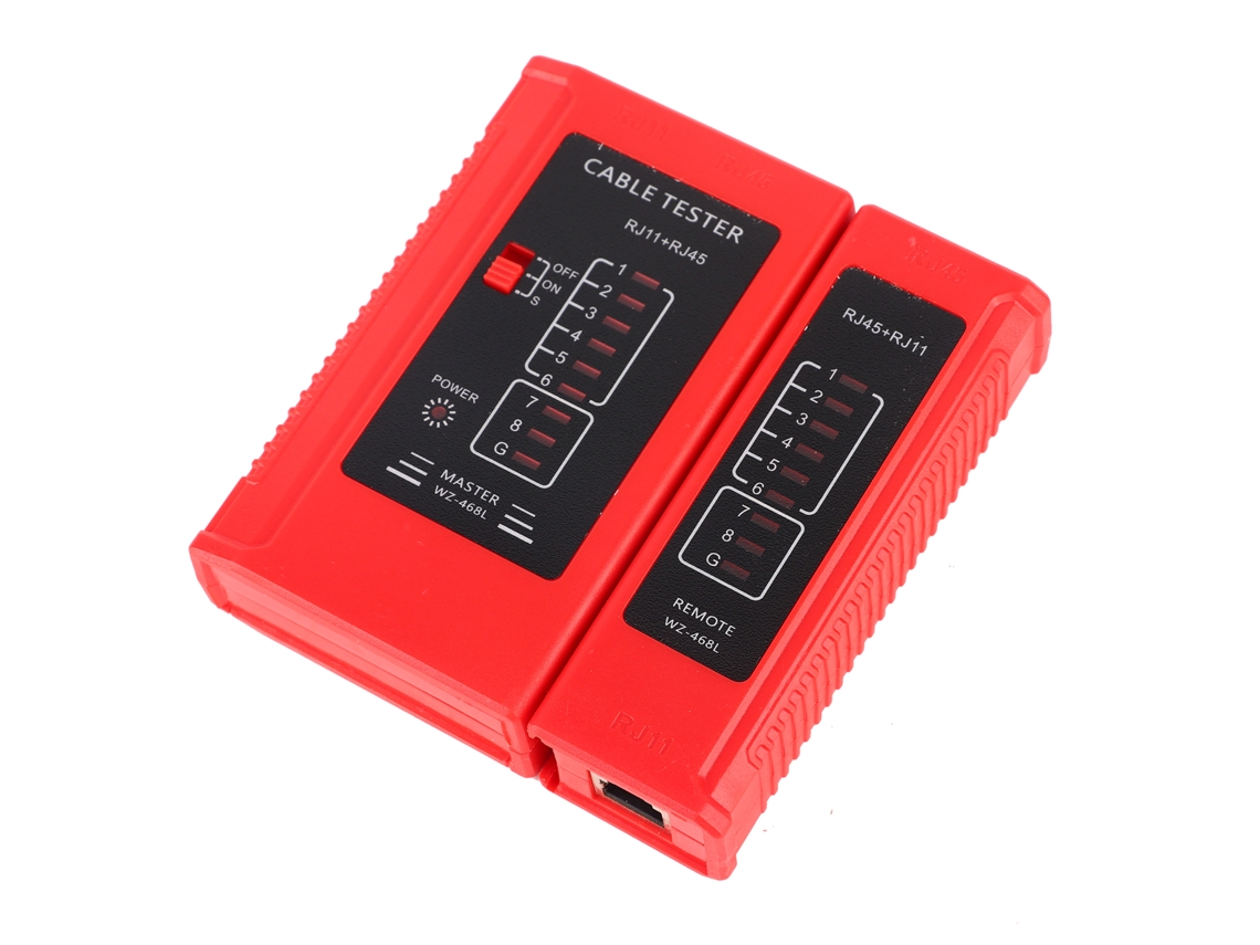 Probador De Cables De Red Wz-468 Para Rj45 Y Rj11 Herramienta De Prueba Automática De Lan Ethernet