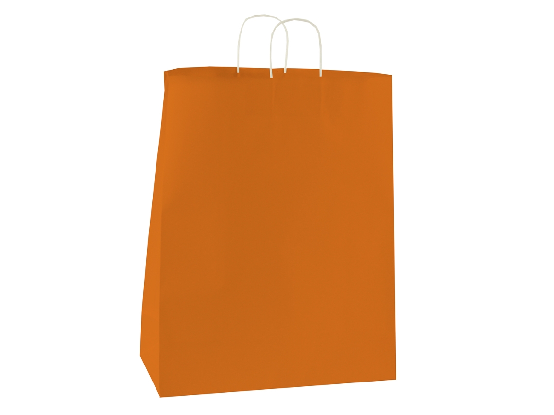 Bolsa de papel naranja de Europrice