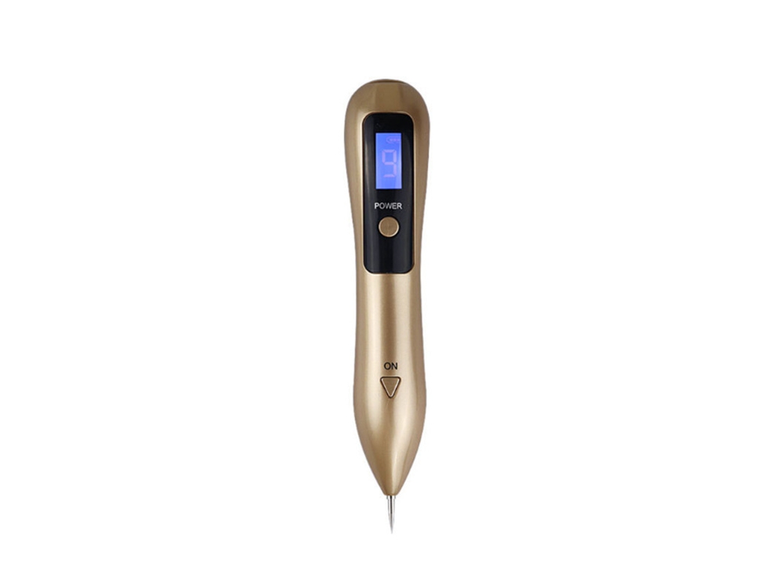 Lápiz removedor de lunares portátil con pantalla LCD de 9 velocidades y luz azul, instrumento de belleza con luz dorada y blanca Chennnls