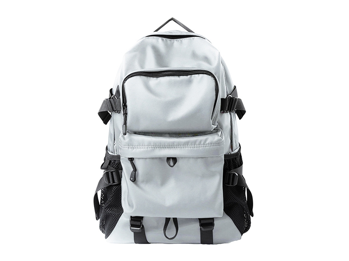 Mochila grande para hombre, 47x32x14cm. Mochila escolar para viajes/trabajo, gris claro, Hexinyigjly