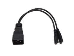 Cable De Alimentación Divisor En Forma De Y, Doble Iec320 C7 A C20, Distribución De Energía