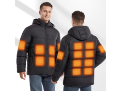 Verde Militar g tengoo Hj-15g Jaqueta 15 Áreas Aquecidas Carregamento Usb Tamanho Grande Inverno Caminhadas Camping Aquecimento Elétrico