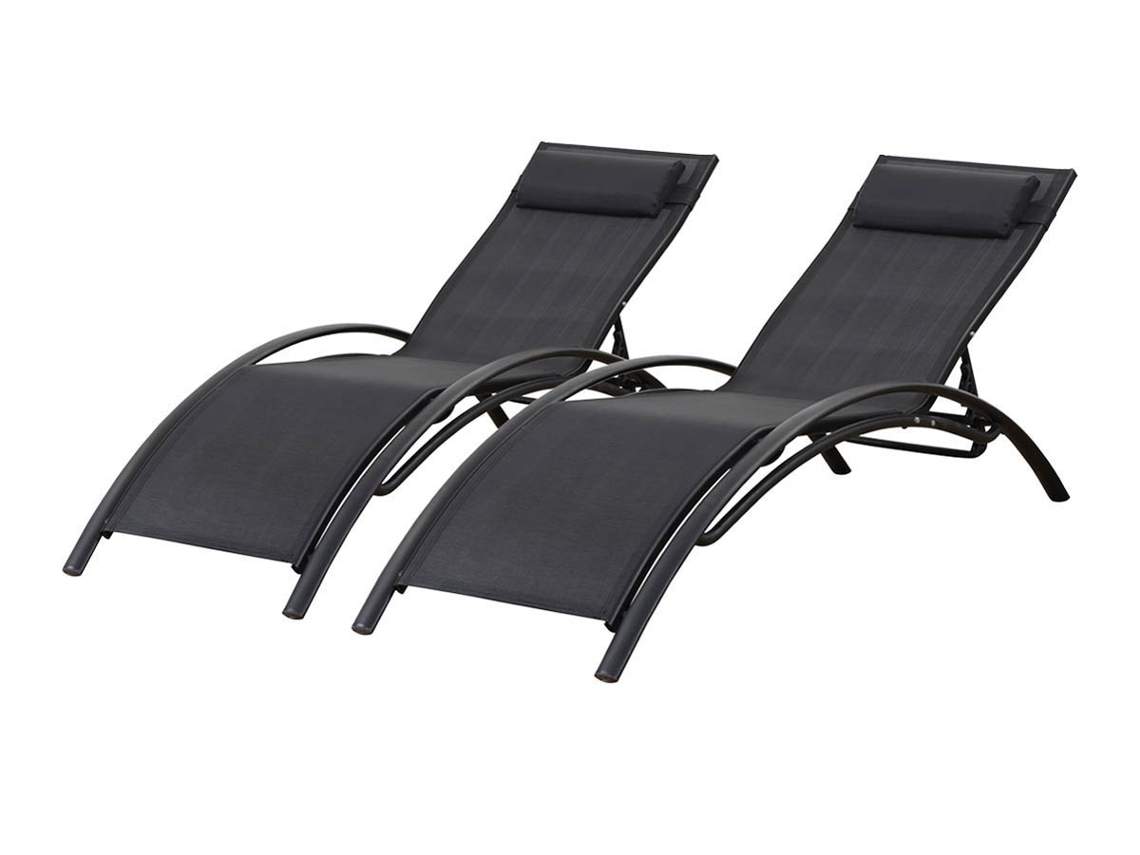 Conjunto de 2 sillones de aluminio Beauty Phoenix negro Habitat Et Jardin