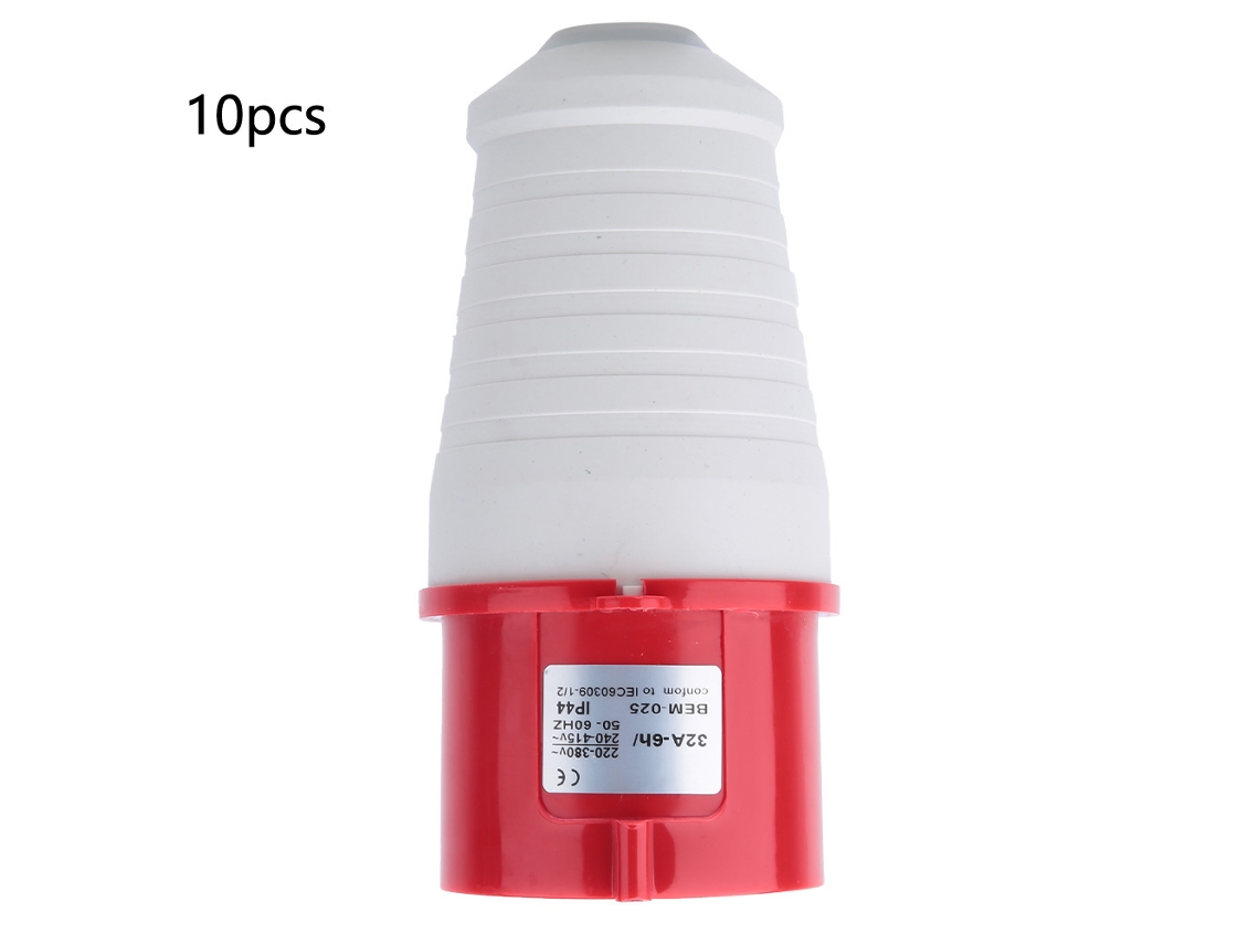 2026-as-10pcs/box Enchufe Industrial Impermeable Bem-025 5 Nucleos 32a 220-380v/240-415v Ip44