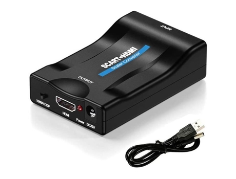 Convertidor Scart a Hdmi Adaptador Scart a Hdmi Convertidor de Audio y vídeo Switch Adaptador Full Hd 1080P 720P