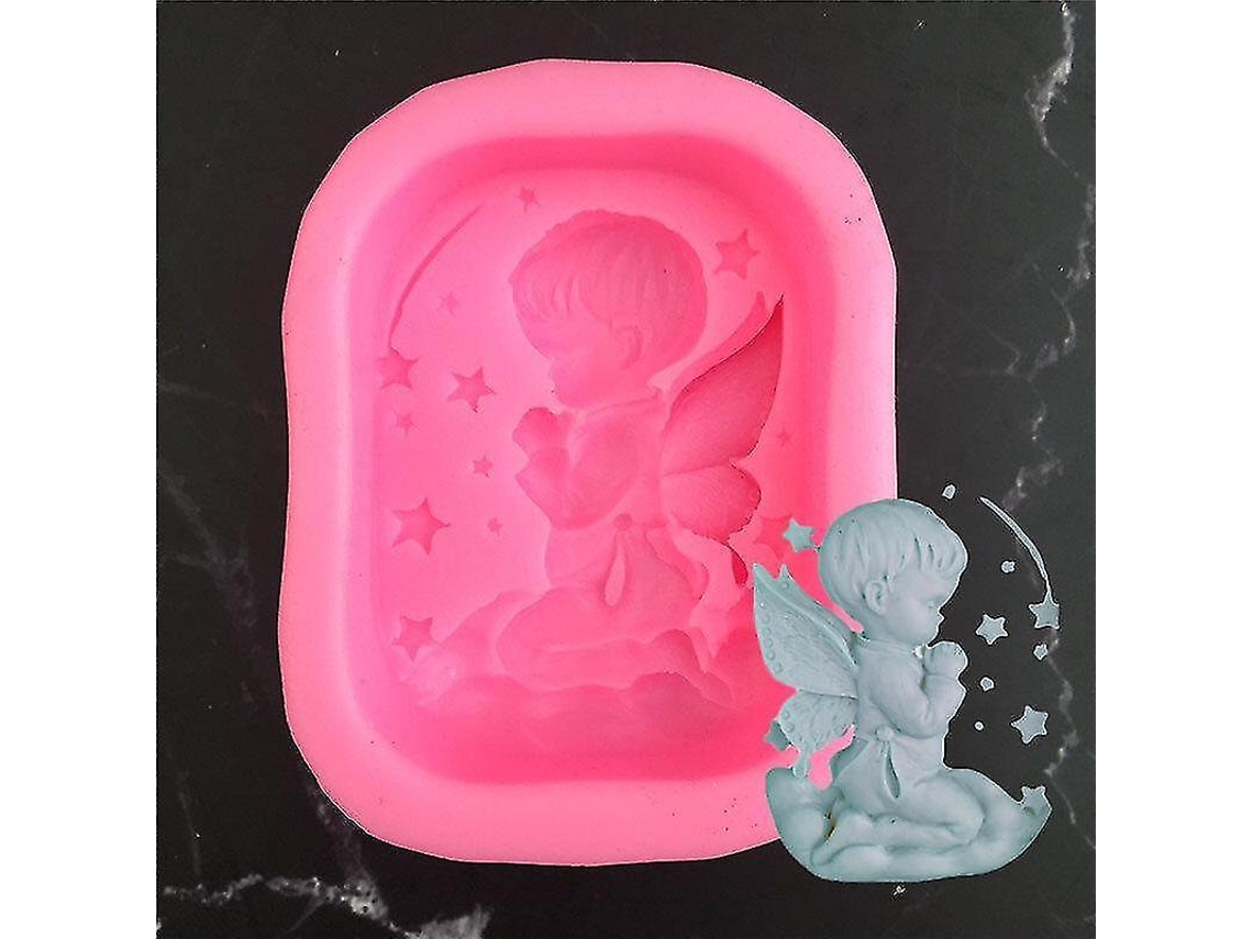 Moldes para Tartas El Niño Rezó al Ángel Molde de Yeso Aromático 2 Piezas Chaberlu