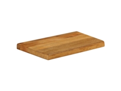 Tablero De Mesa | Tablero De Escritorio | Superficie De Mesa Borde Natural Madera Maciza Mango 50x20x2,5 Cm
