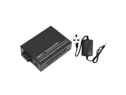 Conversor De Mídia Fibra Ôptica Tx1310nm Modo Único 100mbps 25km Porta Rj45 Plug Uk 100-240v