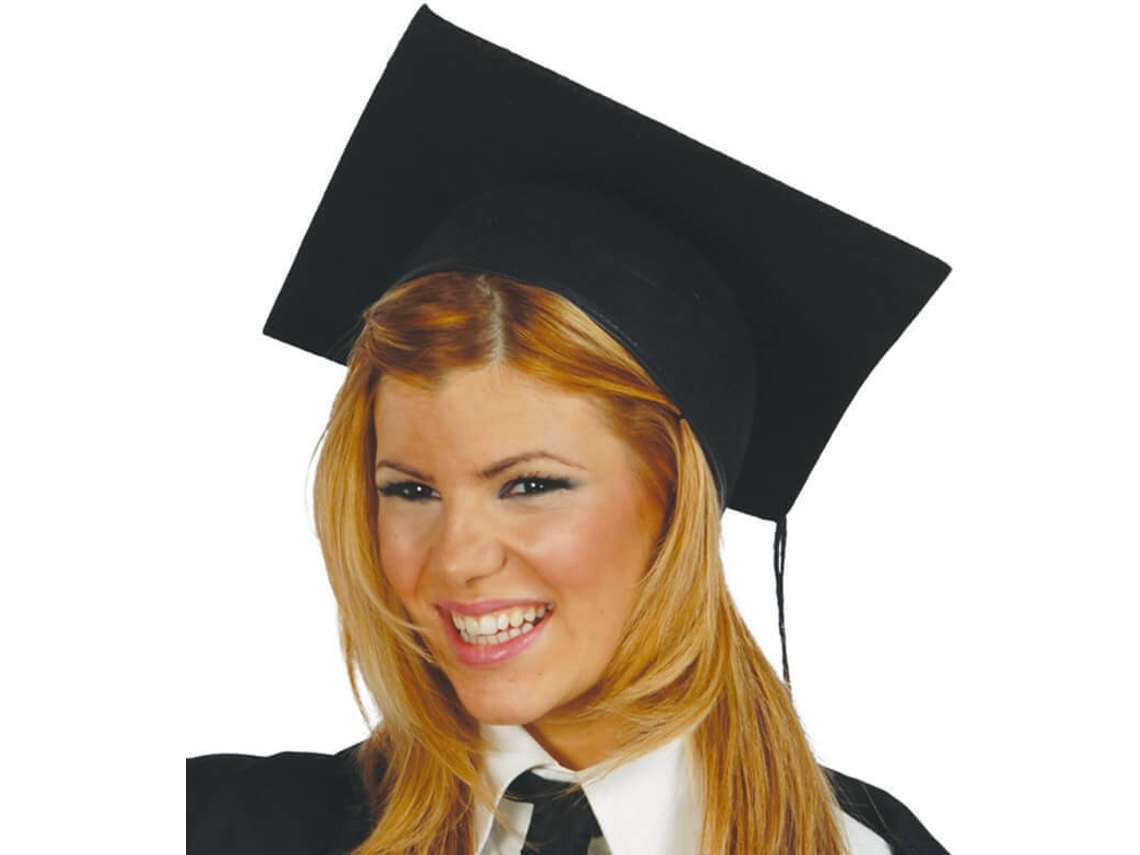 Sombrero DISFRAZZES Estudiante O Graduado De Fieltro (Talla: Talla Universal)