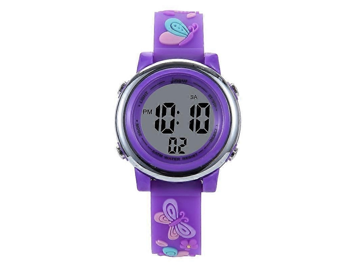 Reloj electrónico deportivo multifuncional Jnew A86628 Hengrongshen con diseño de mariposa en 3D y dibujos animados para estudiantes, LED, resistente al agua