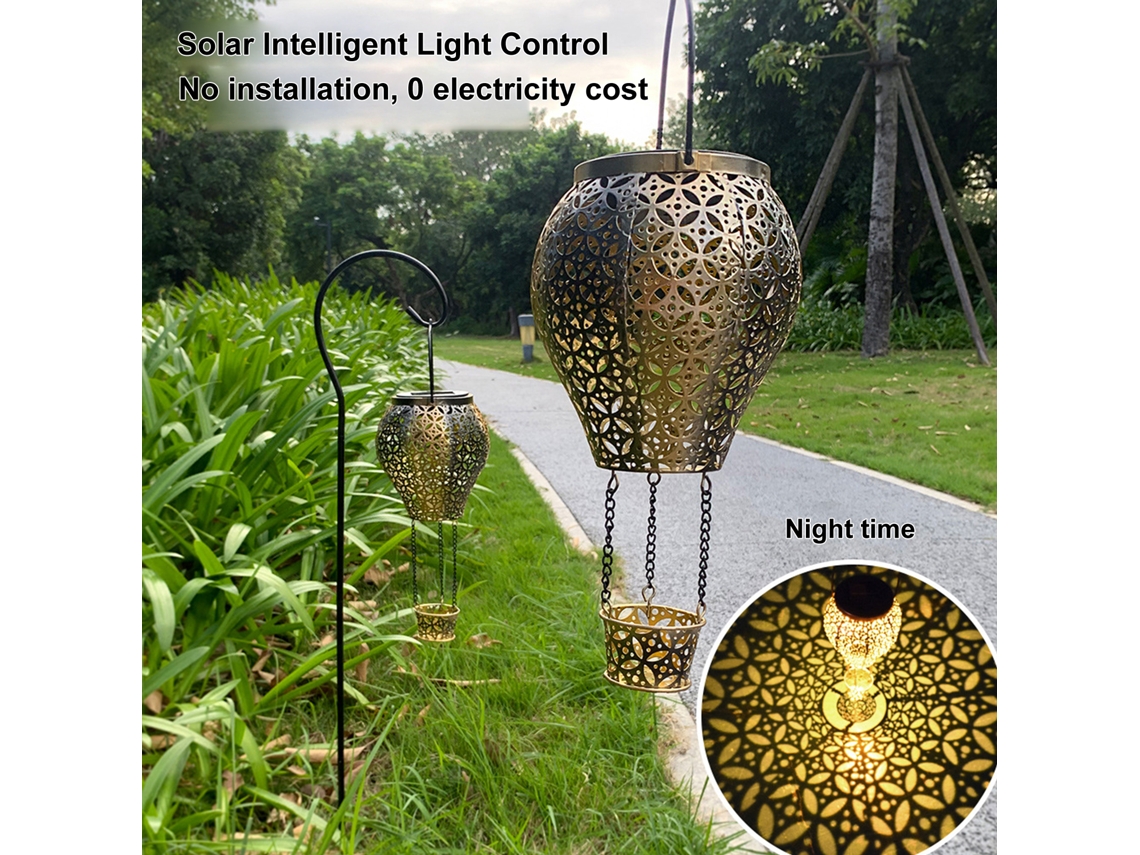 Lámpara De Jardín De Hierro Con Energía Solar, Decorativa, Impermeable, Iluminación Exterior Para Patio O Jardín.