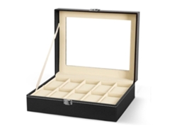 Caja Acolchada Con 10 Compartimentos, Forro Extraíble De Piel Sintética, Ideal Para Guardar Regalos.