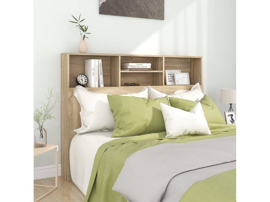 Mueble Cabecerocabecero De Camapanel De Cabecera Color Roble Sonoma 140x19x103,5 Cm