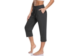 Braguitas Capri De Yoga Suaves Y Holgadas Para Mujer Con Cordón Ajustable Y Bolsillos Para Hacer Ejercicio Y Para El Tiempo Libre.