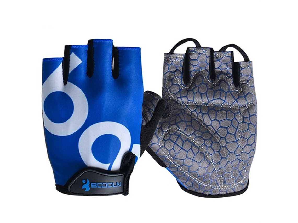 (azul M) Botón De Lycra Para Transpirabilidad, Diseño De Medio Dedo, Antideslizante, Adecuado Para Andar En Montaña Y Carretera.