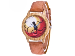 Relógio Feminino Pulseira De Silicone Com Strass Padrão De Coruja E Mostrador Redondo Vermelho