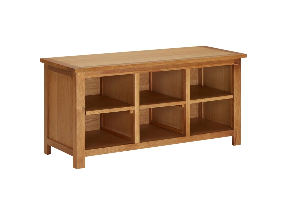 Zapatero Organizador 90X37X45 Cm Madera de Roble Maciza