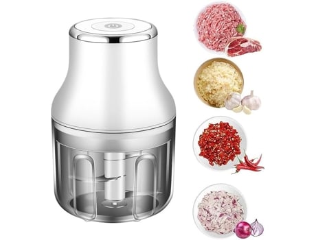 Picadora de ajo eléctrica, mini trituradora de ajo portátil de 250 ml, picadora de ajo, picadora de cebolla, licuadora para verduras, procesador de...