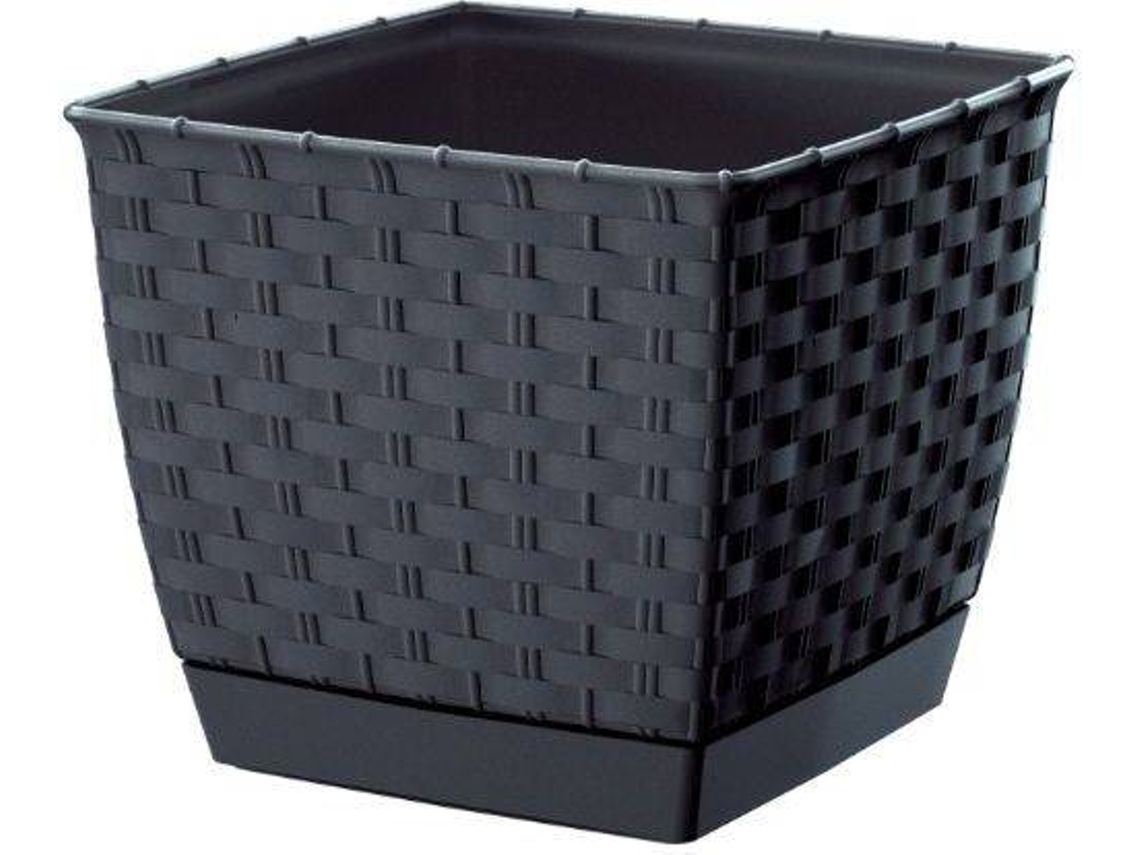 Maceta PROSPERPLAST Ratolla Square (Gris - 22 x 22 x 18.9 cm)