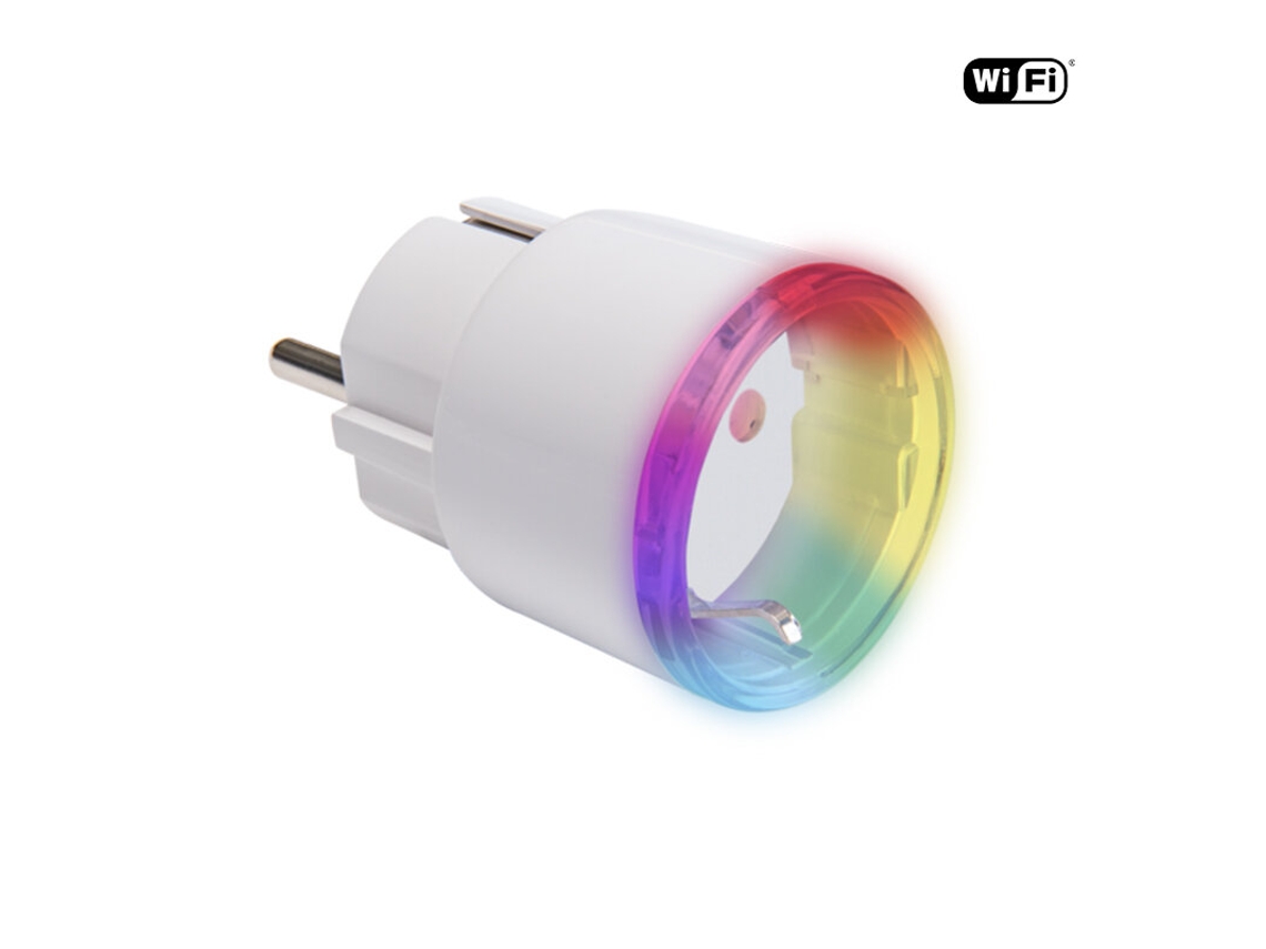 Enchufe De 16 A Con Indicador De Consumo Eléctrico, Color Blanco.