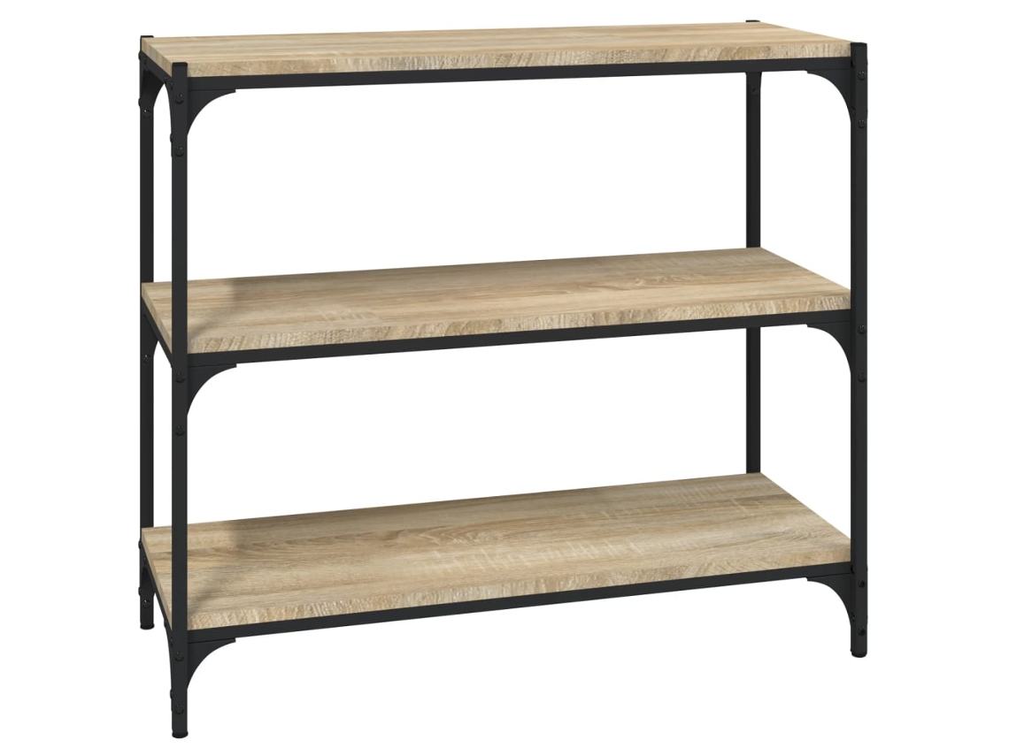 Maison Exclusive - Estantería Contrachapada Y Acero Roble Sonoma 80x33x70,5 Cm