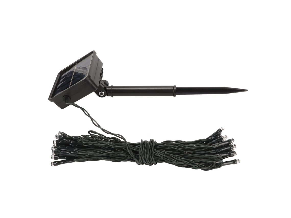 Cadena Led Solar 21.3ft Impermeable 8 Modos 30 Leds Extra Brillante Exterior Fiestas Navidad Boda