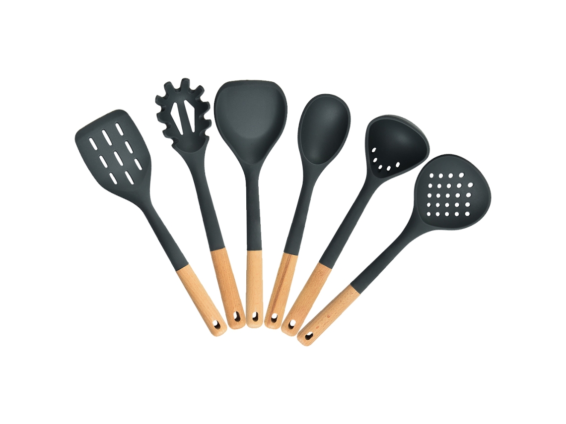 JEIIBRZUI Utensílios de Cozinha de Silicone Conjunto Variado