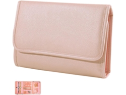 Organizador Plegable Estuche Ligero Fácil Transportar Joyas Fabricado Pu Poliéster Ideal Viajes Guardar