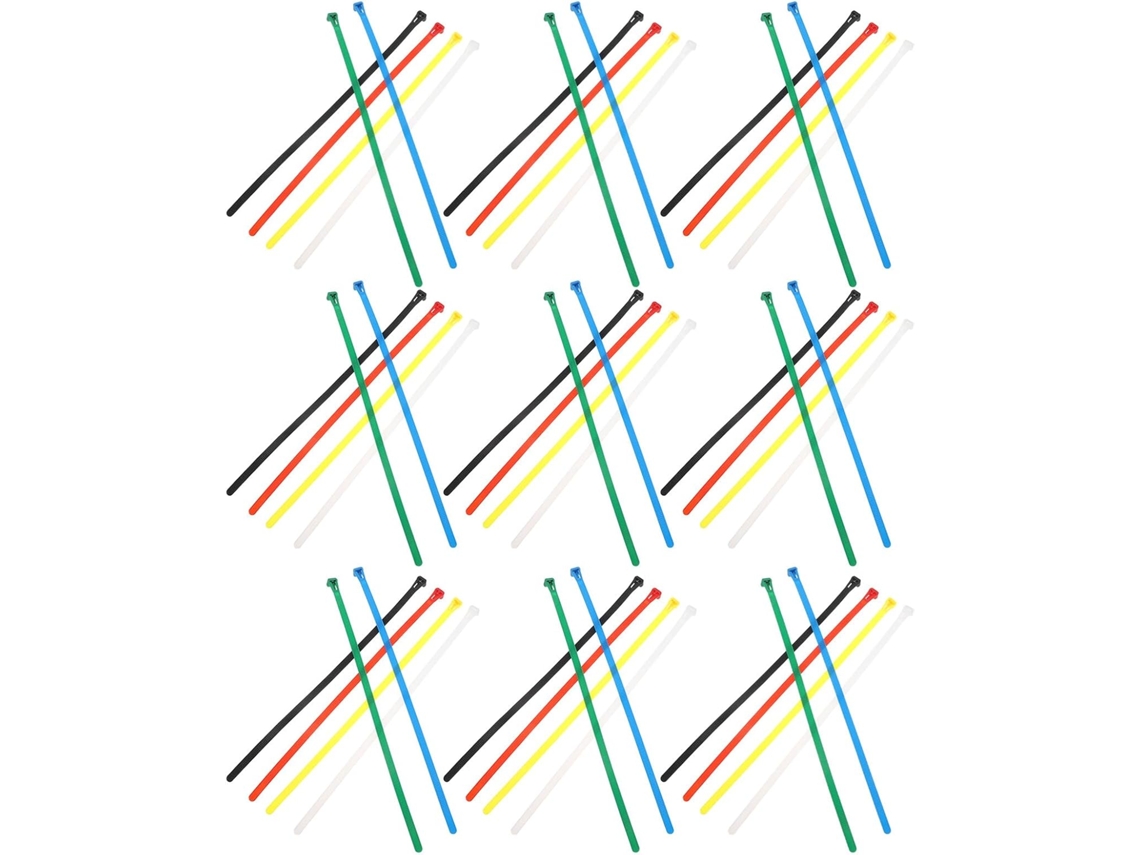 Paquete De 100 Abrazaderas De Cable Ajustables De Nailon Autoblocantes De 8x300 Mm, Color Negro.