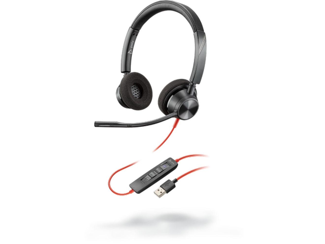 Auriculares USB Poly Bw3320-M con micrófono en negro