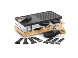 Raclette/grill.8pers.8sartenes.12 RAC.WOOD-8 - NATURAMIX