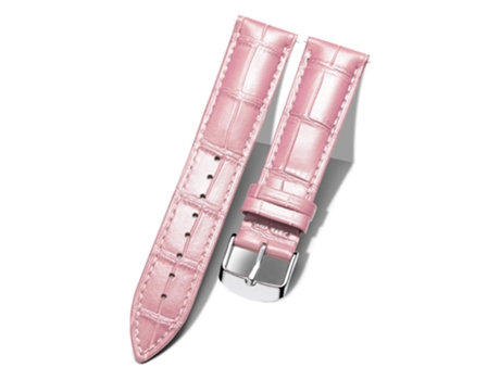 Correa de piel auténtica 22mm textura cocodrilo para TicWatch Pro/GTX - rosa