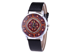 Reloj Analógico De Cuarzo Con Correa Pu Para Mujer Zhoulianfa Regalo De Amor Negro