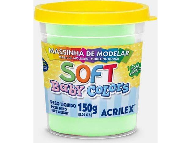 Plastilina ACRILEX Soft Verde Bebé 150 g (Edad Minima: 3 años)