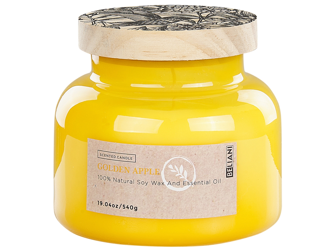 Vela aromática BELIANI Delight bliss de Cera de soja Amarillo 10x10x10