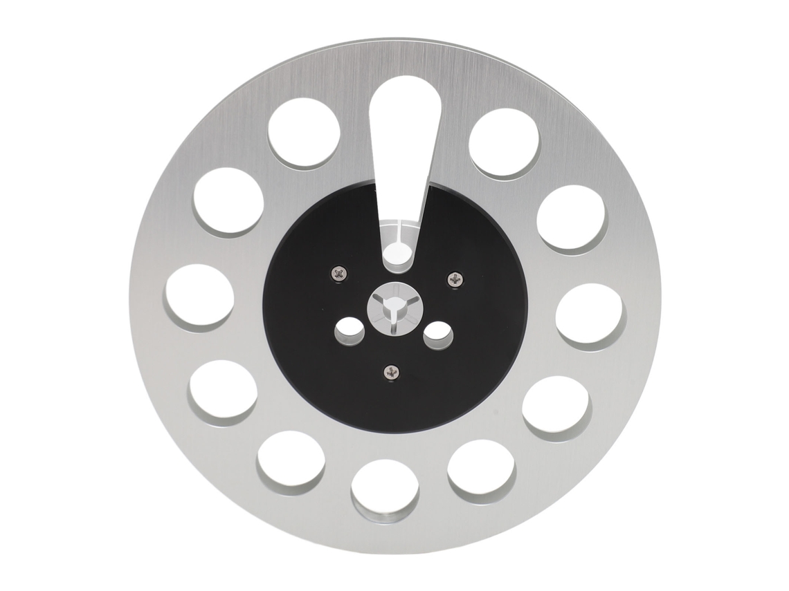Carrete De Cinta Metálico Vacío De 1/4 De Pulgada Y 7 Pulgadas Con 11 Orificios Para Grabación Nab Silver
