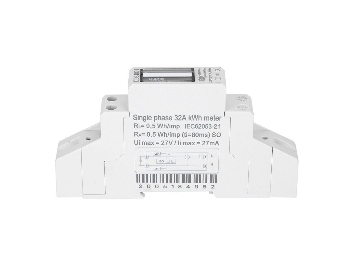 2026as-contador De Energía Monofásico Dds1891 2p De Precisión Alta Con Lcd Rail 50hz 230v